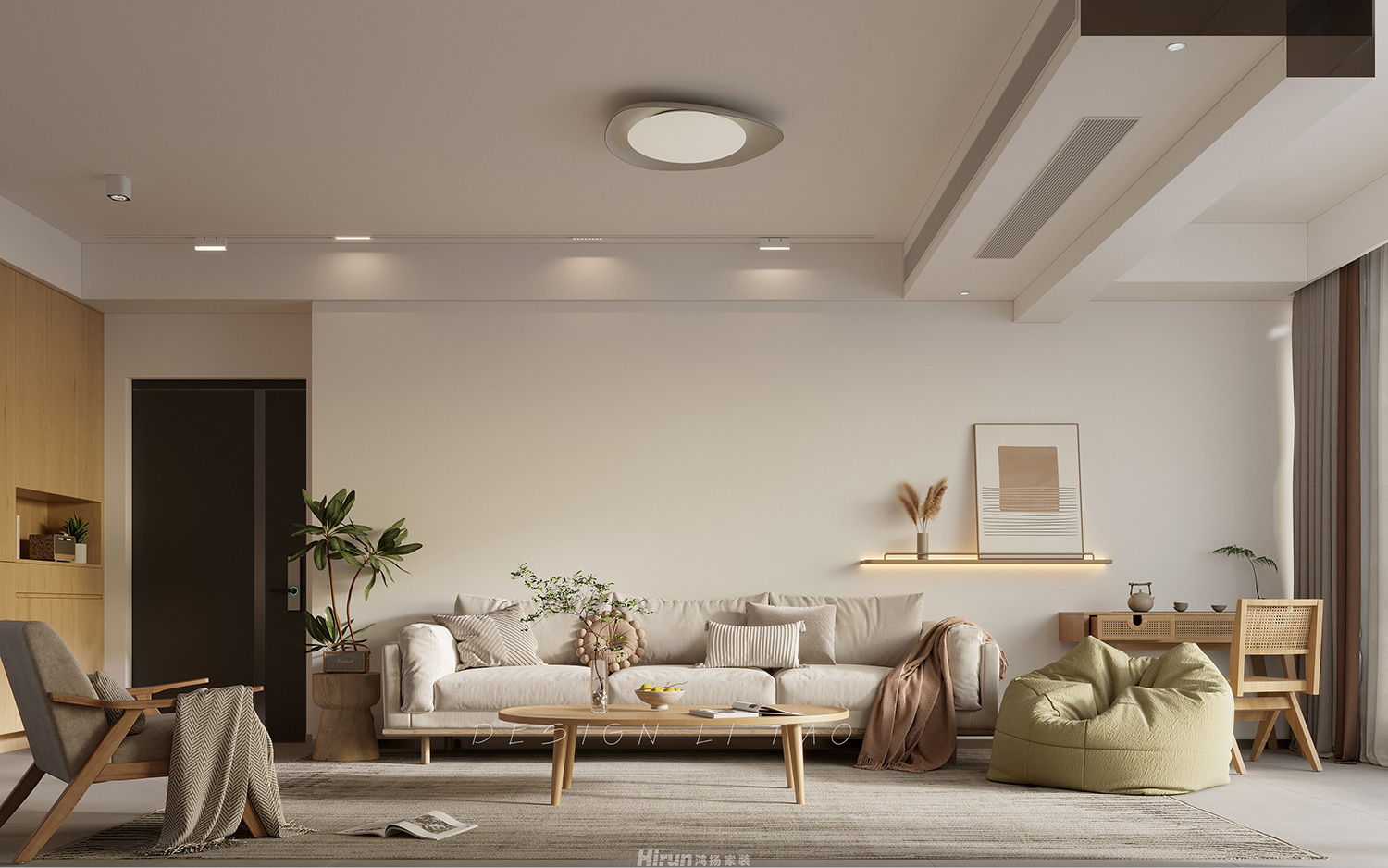 融創上東區115㎡北歐之光三居室 裝修案例效果圖-7