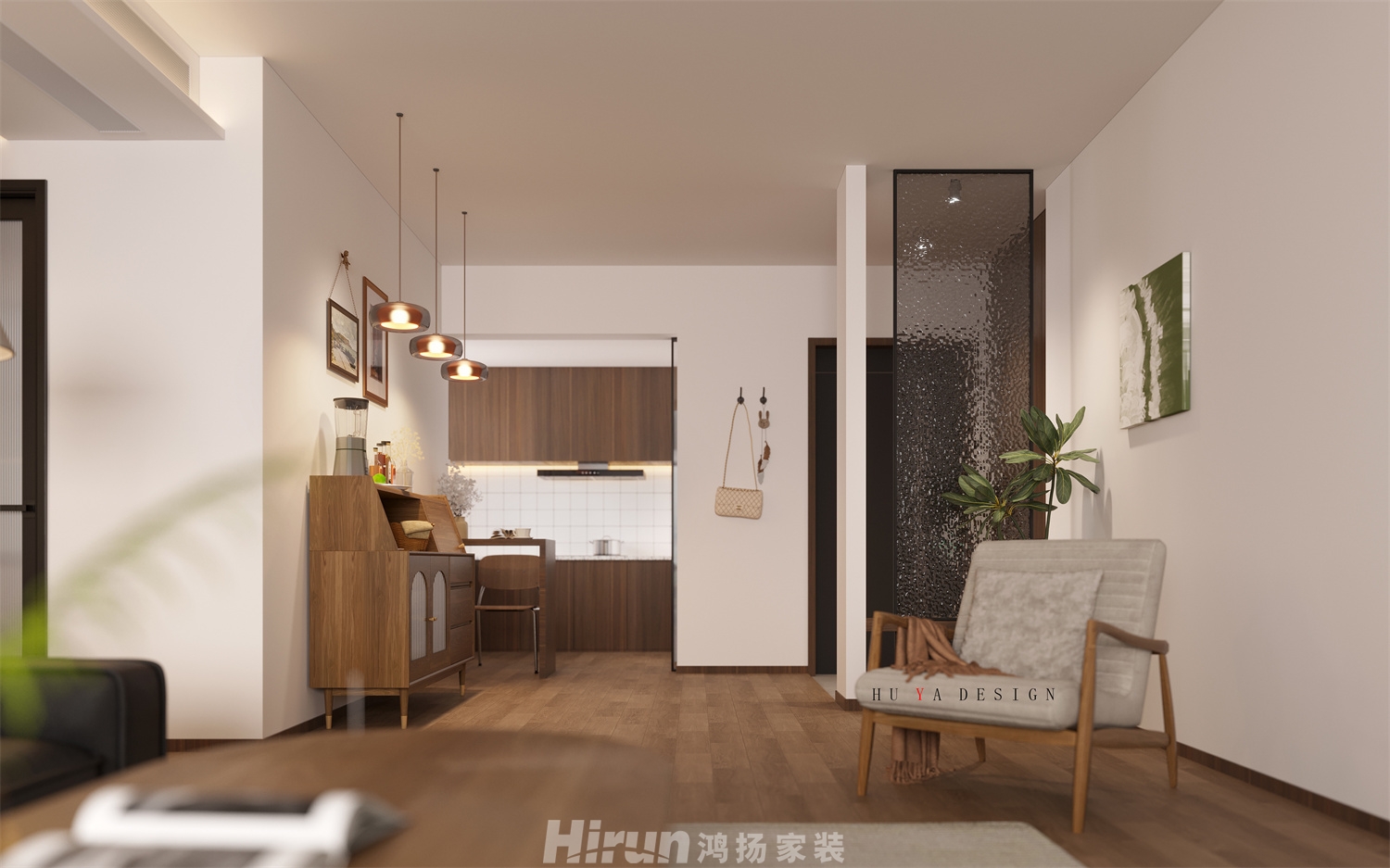 金地都會風華136㎡雅致現代三居室 裝修案例效果圖-3