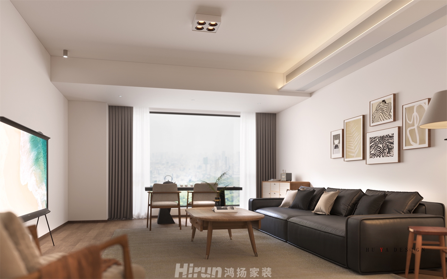 金地都會風華136㎡雅致現代三居室 裝修案例效果圖-4