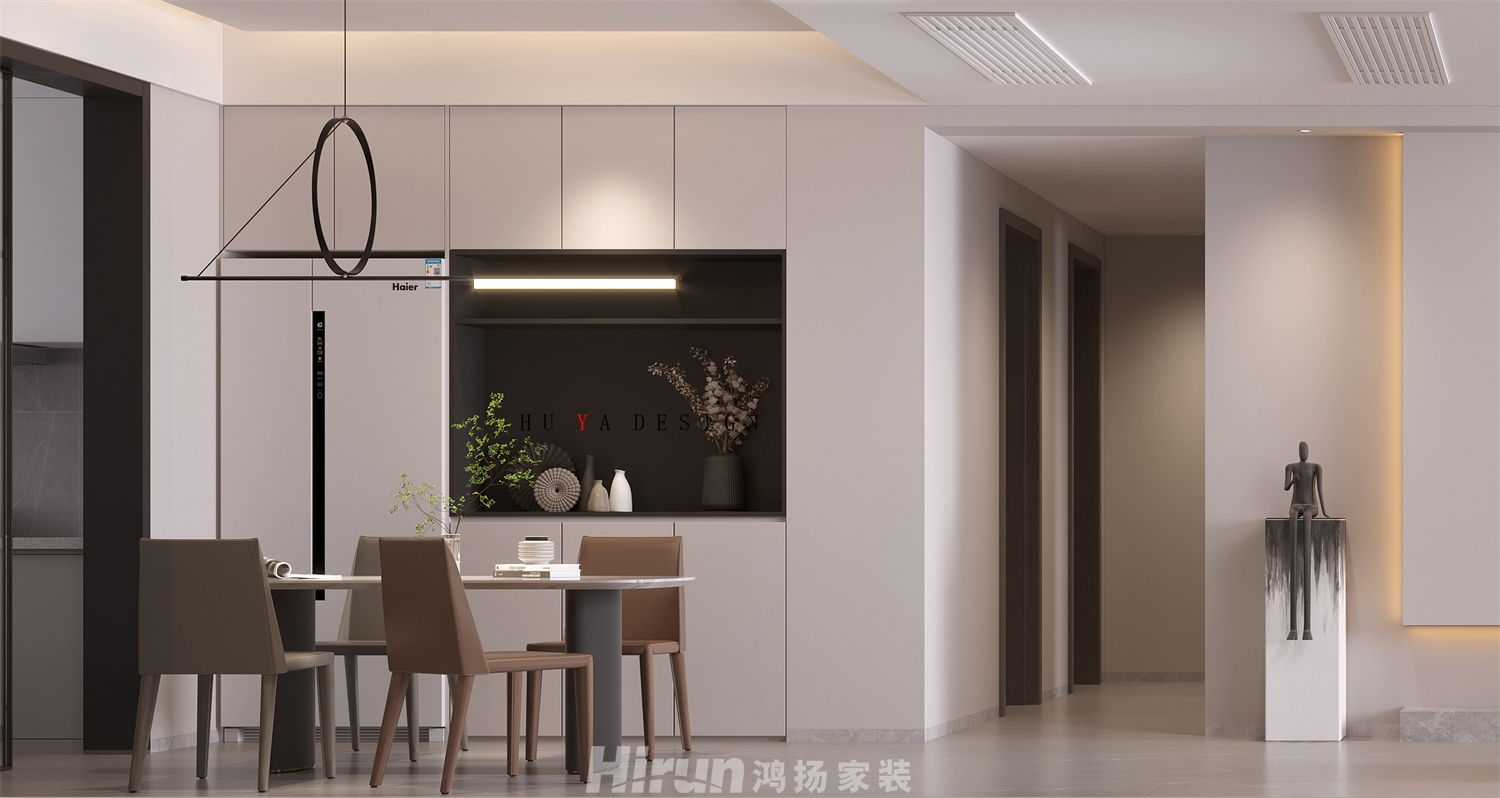 金桂小區120㎡雅致現代三居室 裝修案例效果圖-3