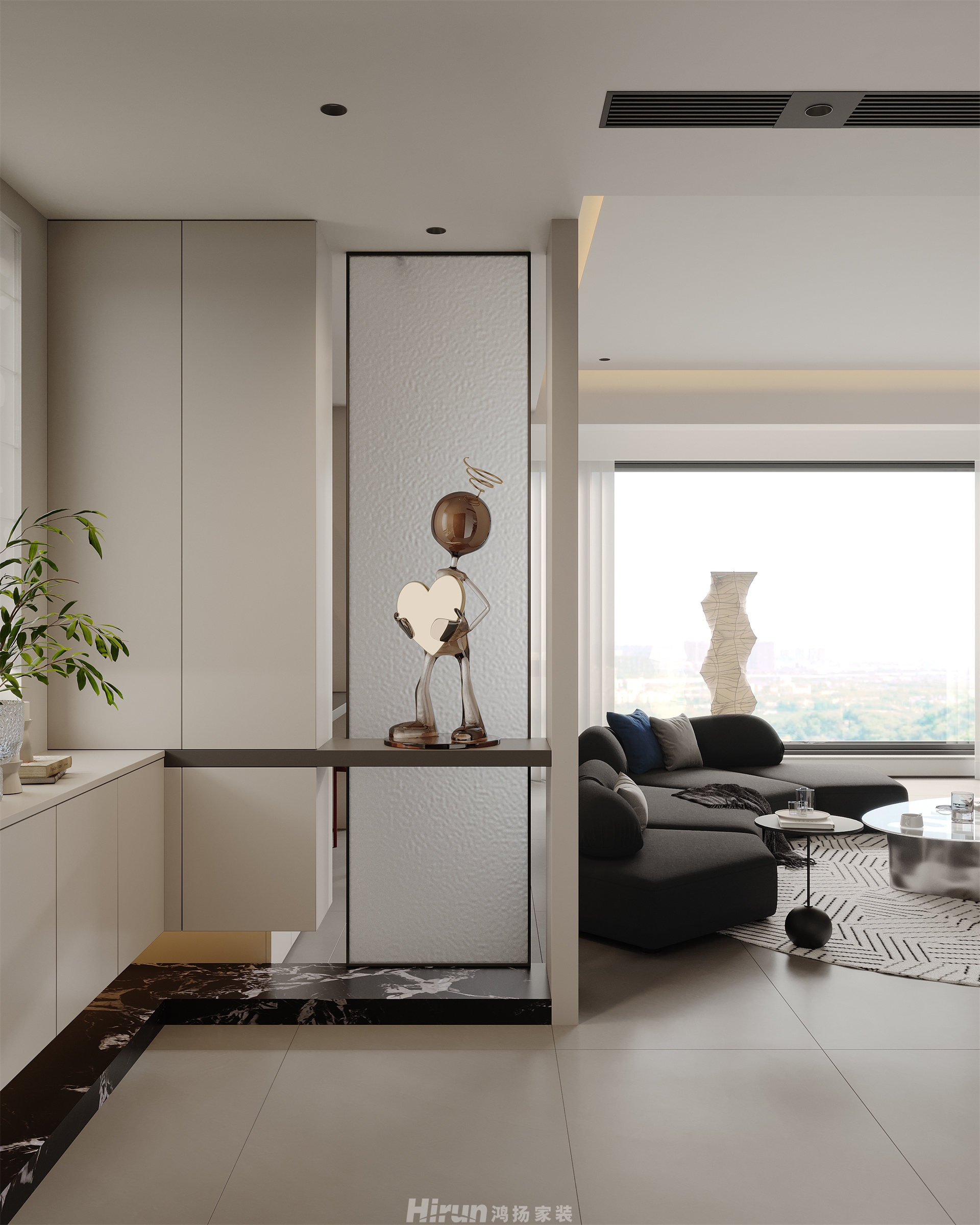 保利北中心128㎡雅致現代三居室 裝修案例效果圖-7