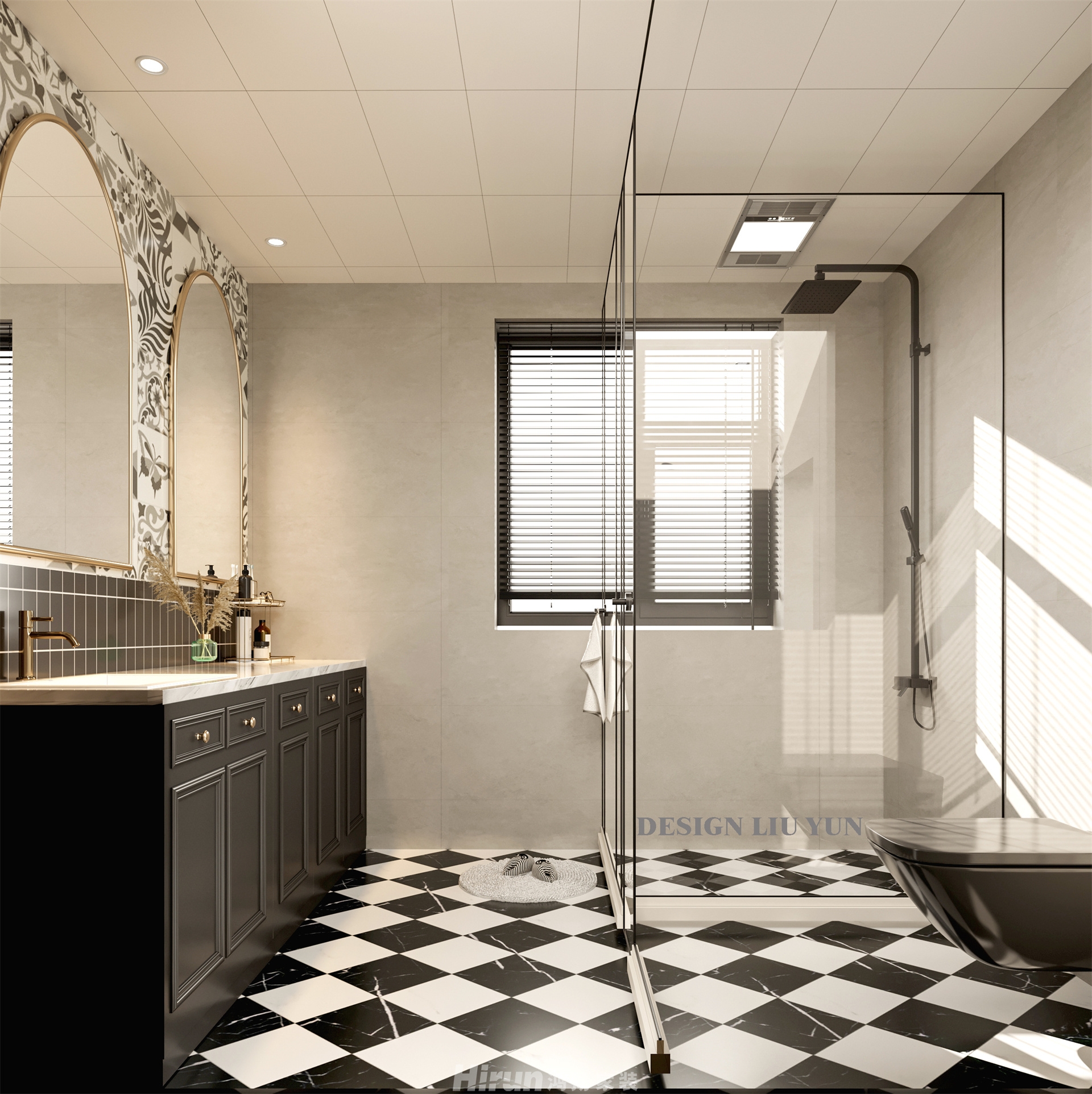 湘江天地160㎡復古風潮復式 裝修案例效果圖-6