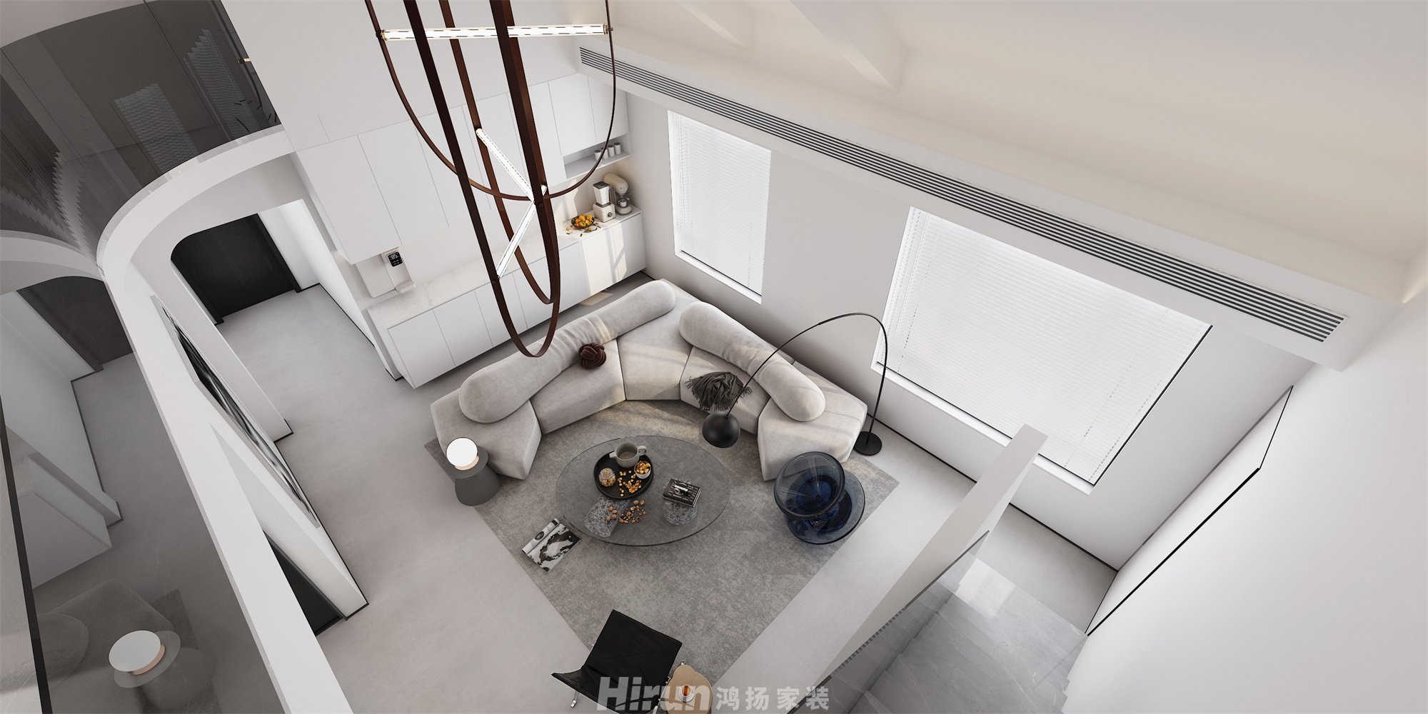鳳凰城195㎡極簡詫寂大平層 裝修案例效果圖-2
