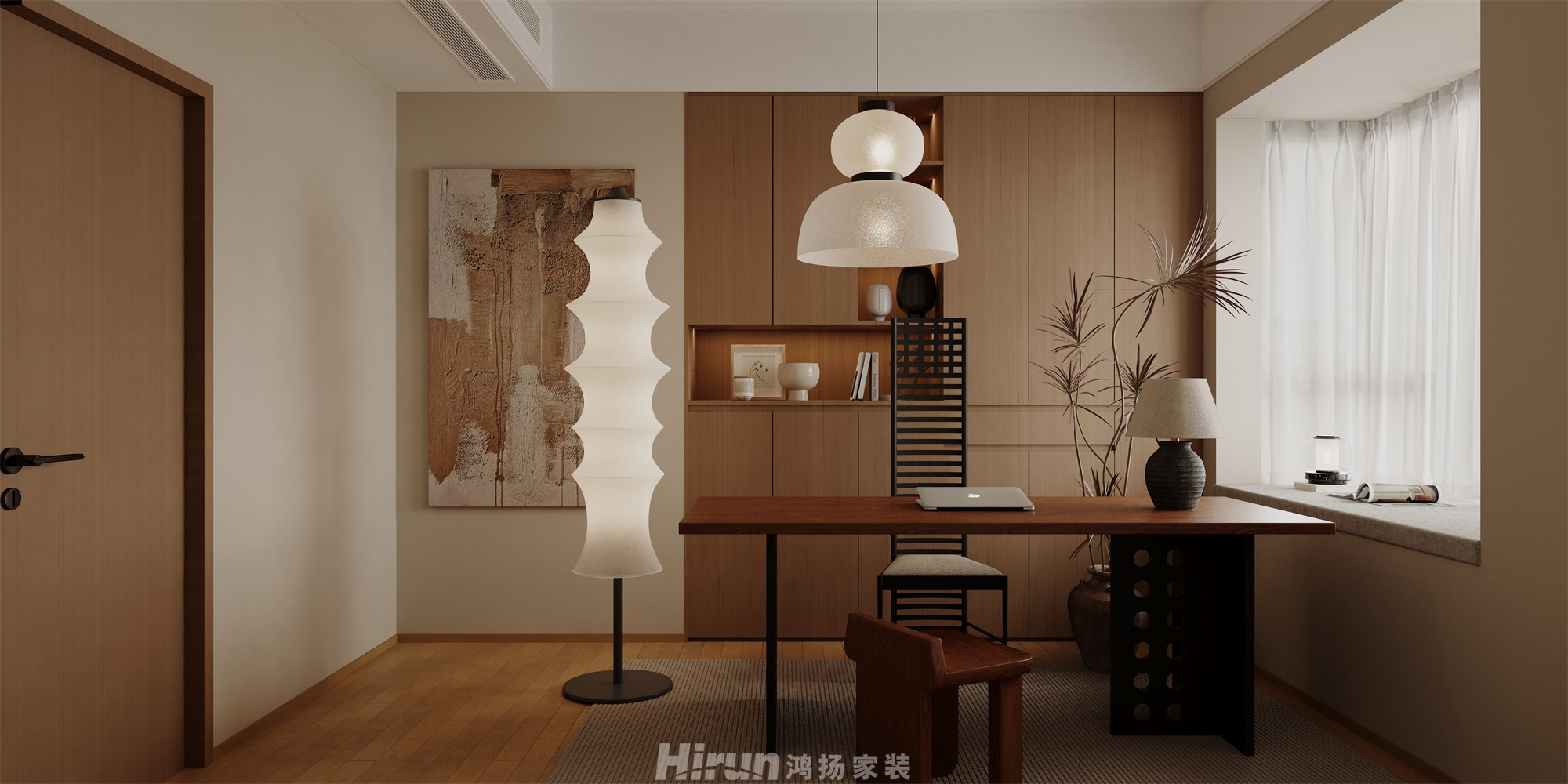 濱江學府140㎡復古風潮四居室 裝修案例效果圖-3