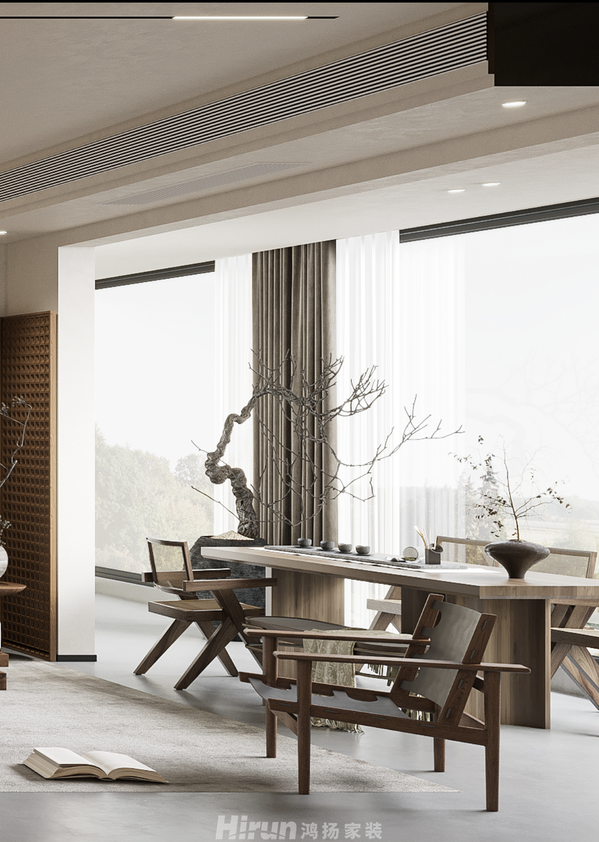 濱江學府140㎡復古風潮四居室 裝修案例效果圖-10