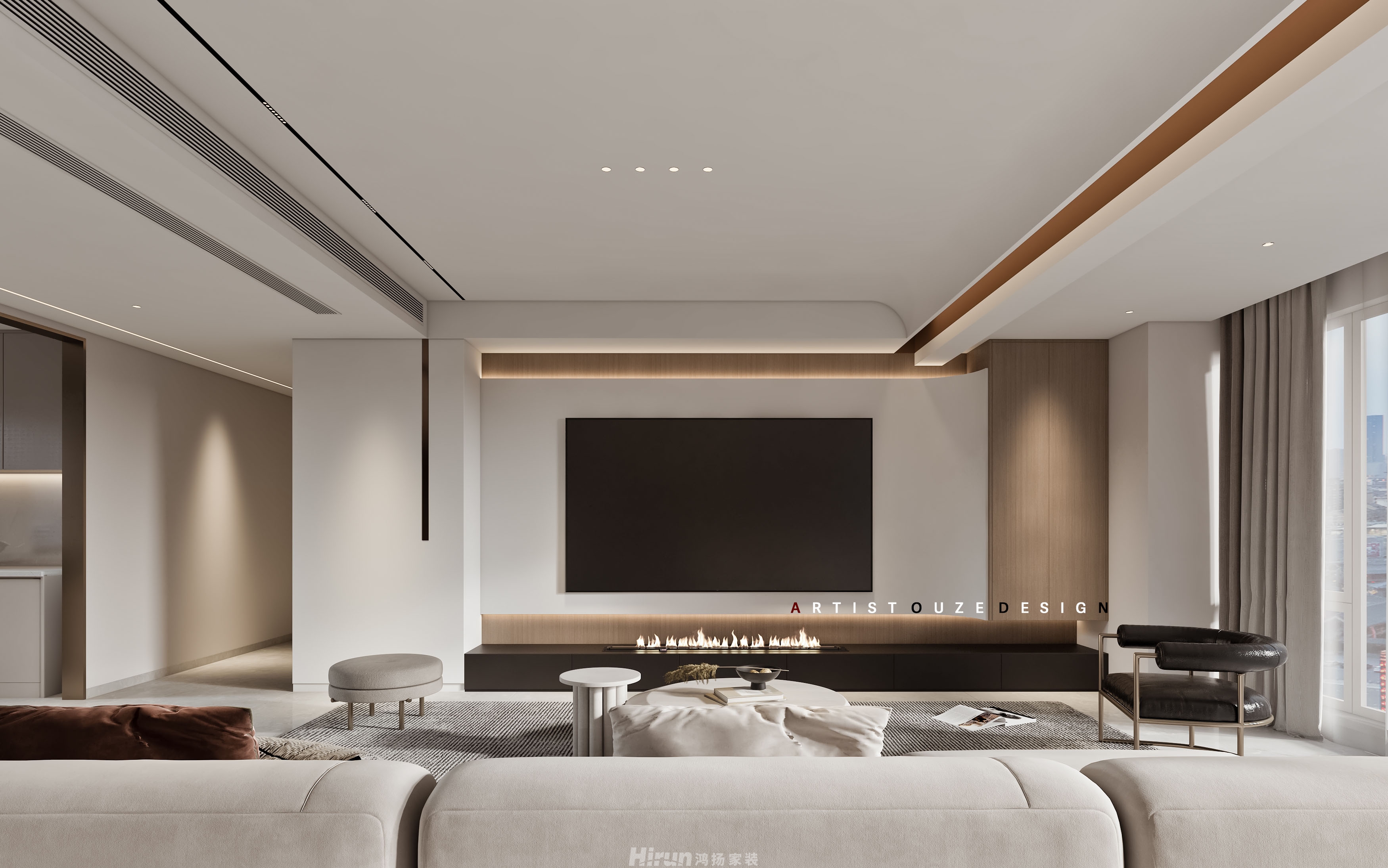 越秀星匯城160㎡雅致現(xiàn)代復(fù)式 裝修案例效果圖-6