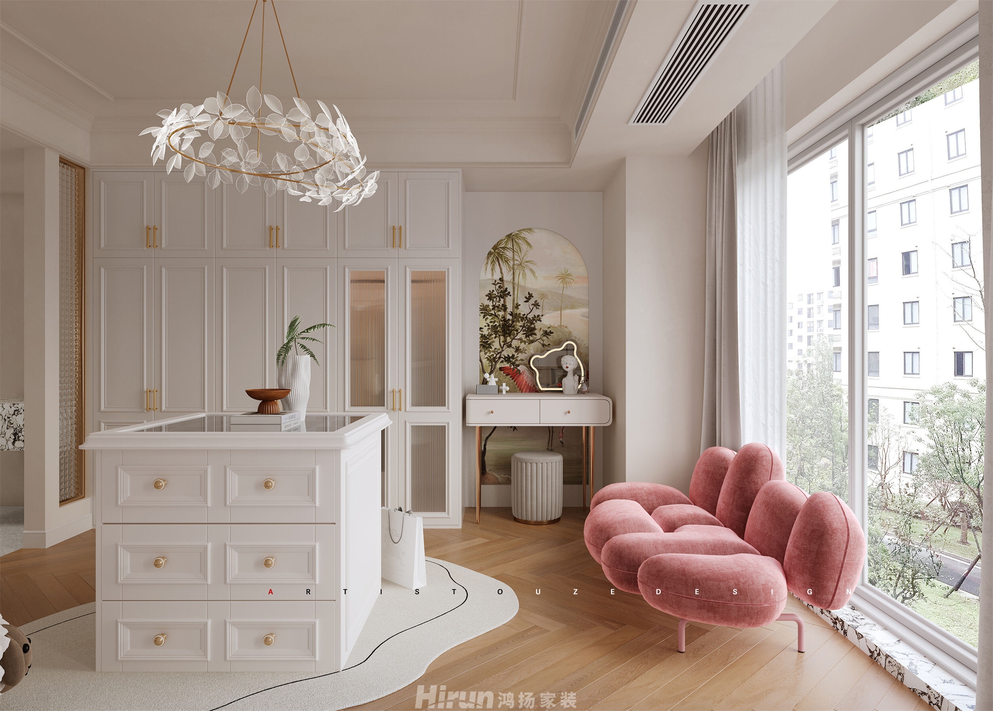 越秀星匯城154㎡新裝飾主義四居室 裝修案例效果圖-4