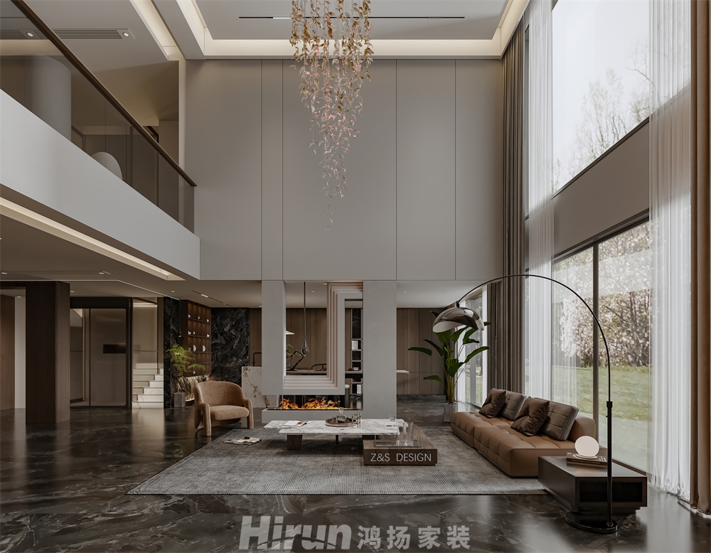 大漢湖山閱540㎡雅致現代別墅 裝修案例效果圖-4