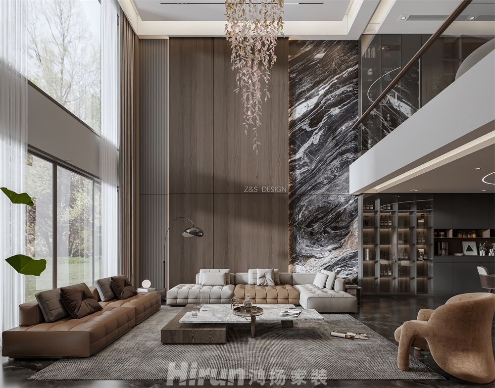 大漢湖山閱540㎡雅致現代別墅 裝修案例效果圖-5