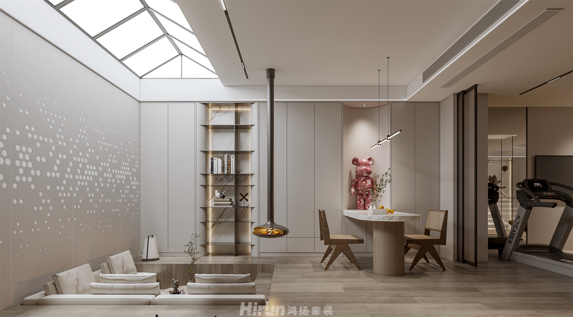 松雅院480㎡北歐之光別墅 裝修案例效果圖-3