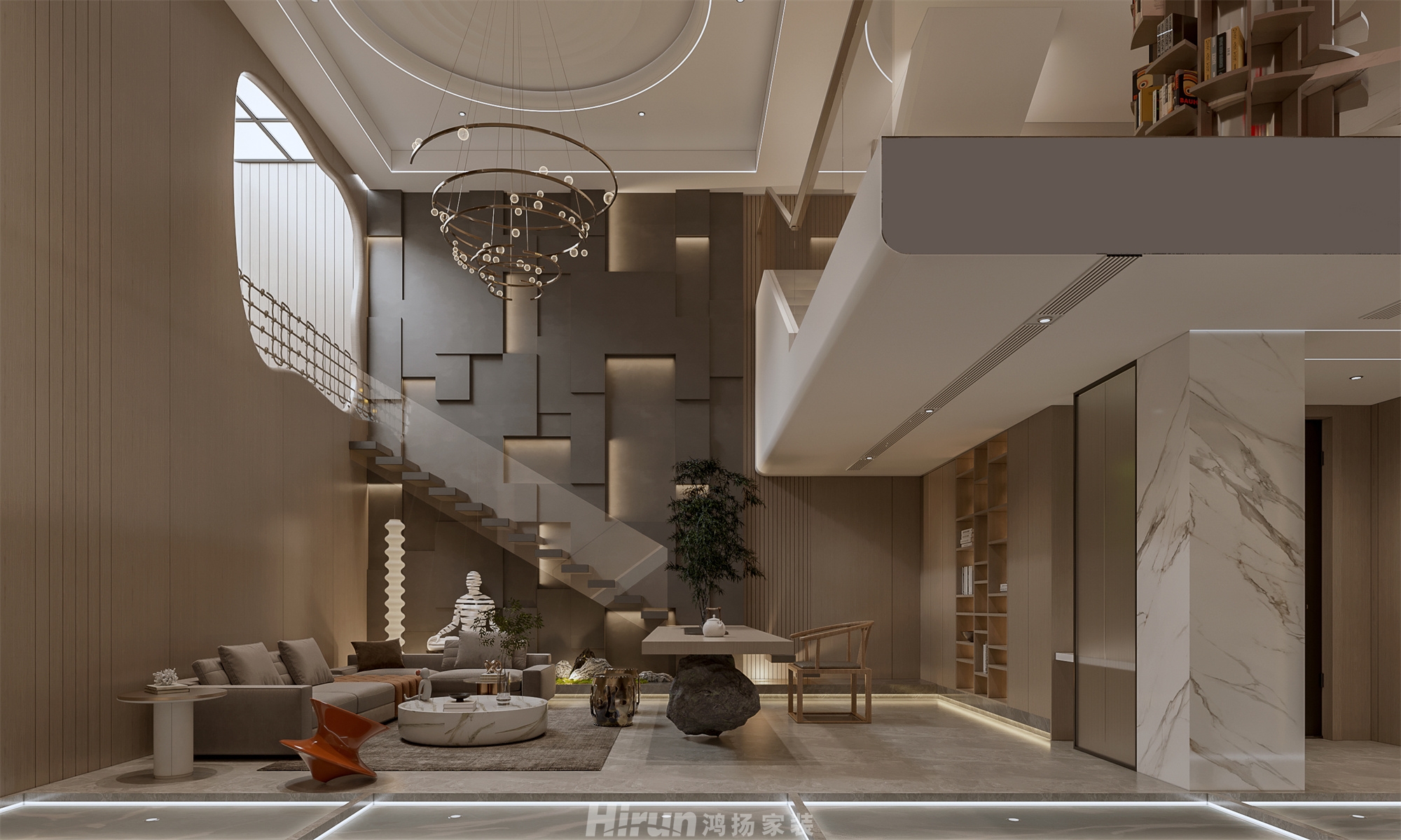 松雅院480㎡北歐之光別墅 裝修案例效果圖-4