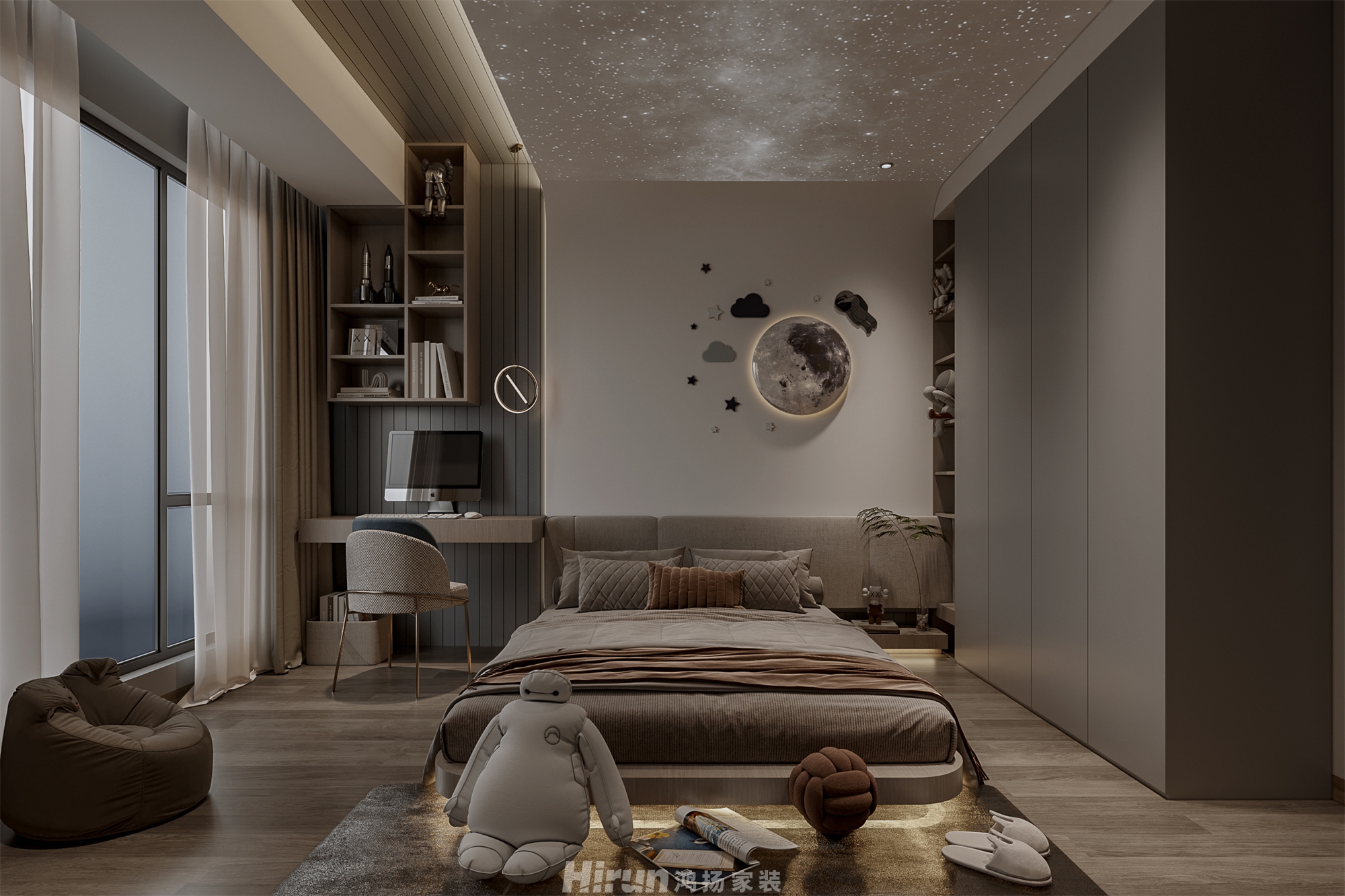 松雅院480㎡北歐之光別墅 裝修案例效果圖-12