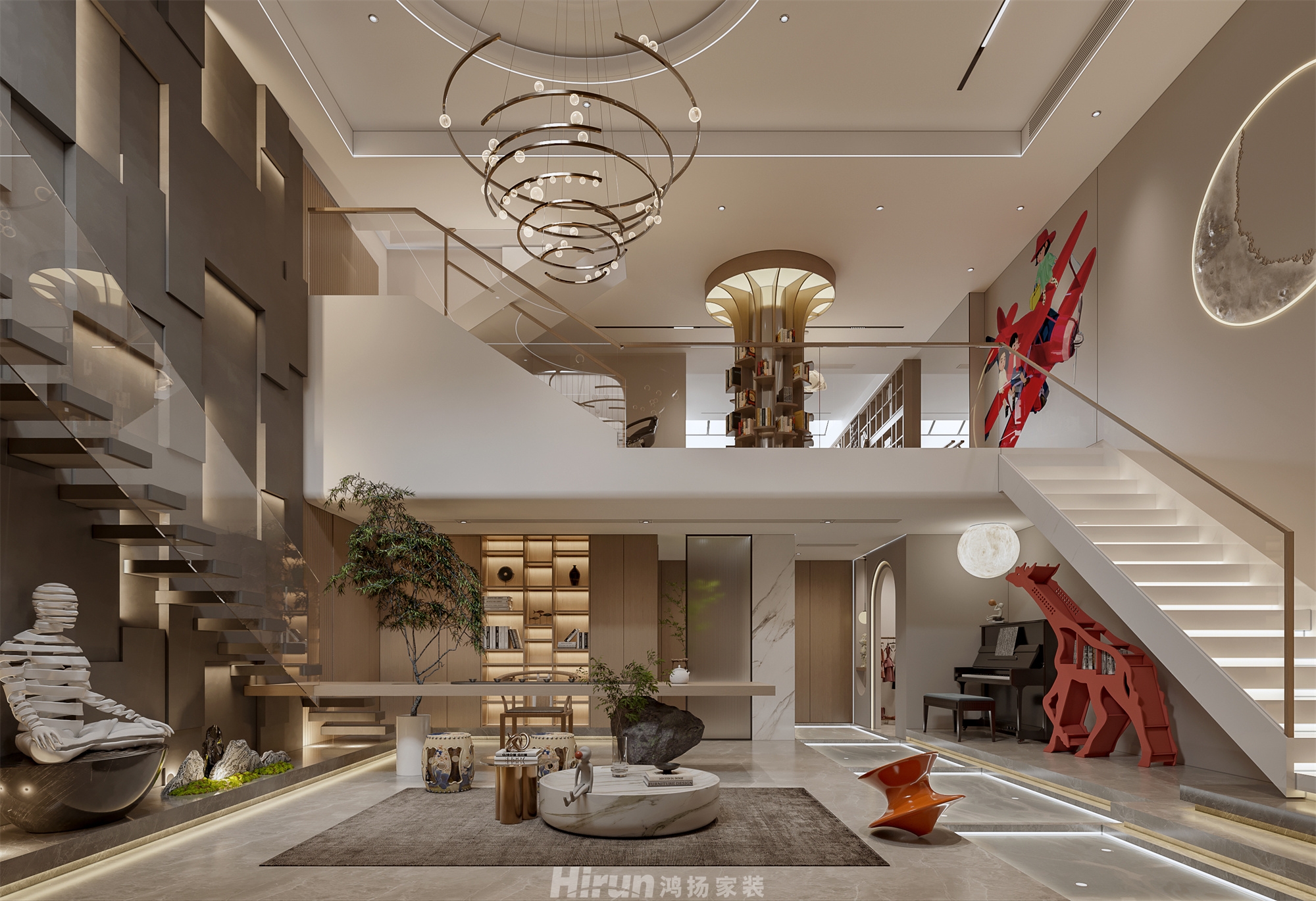 松雅院480㎡北歐之光別墅 裝修案例效果圖-13