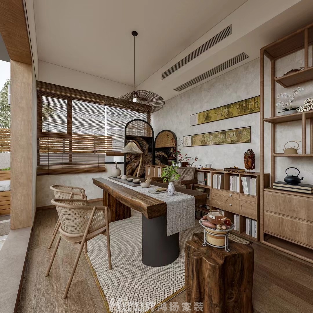 卓悅城420㎡復(fù)古風(fēng)潮別墅 裝修案例效果圖-3