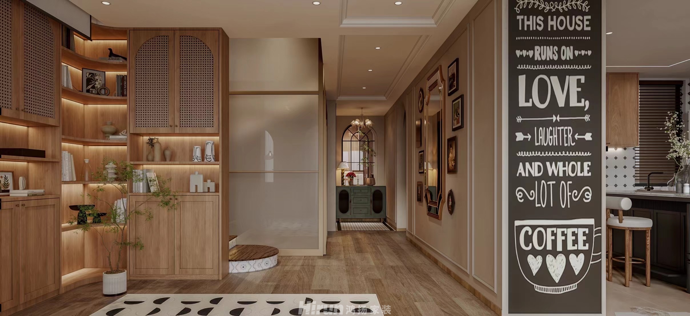 卓悅城420㎡復(fù)古風(fēng)潮別墅 裝修案例效果圖-6