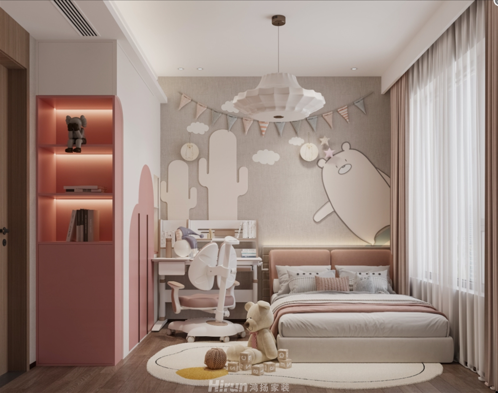 長沙悅府175㎡雅致現(xiàn)代四居室 裝修案例效果圖-6