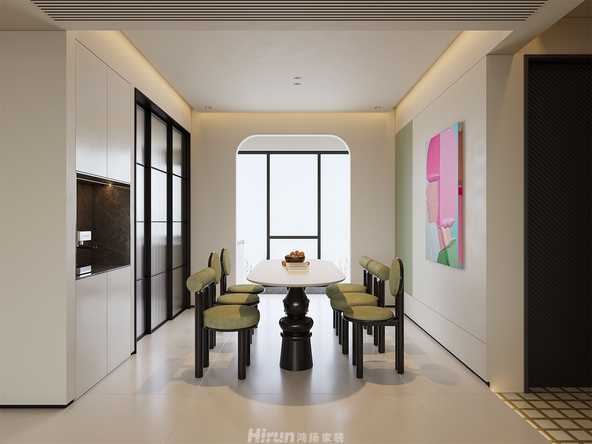 麓谷山湖郡180㎡藝術室界四居室 裝修案例效果圖-4