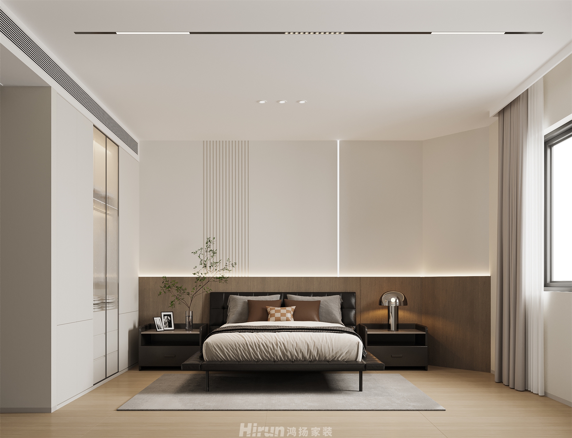 壹廷.福地家園230㎡極簡詫寂大平層 裝修案例效果圖-3