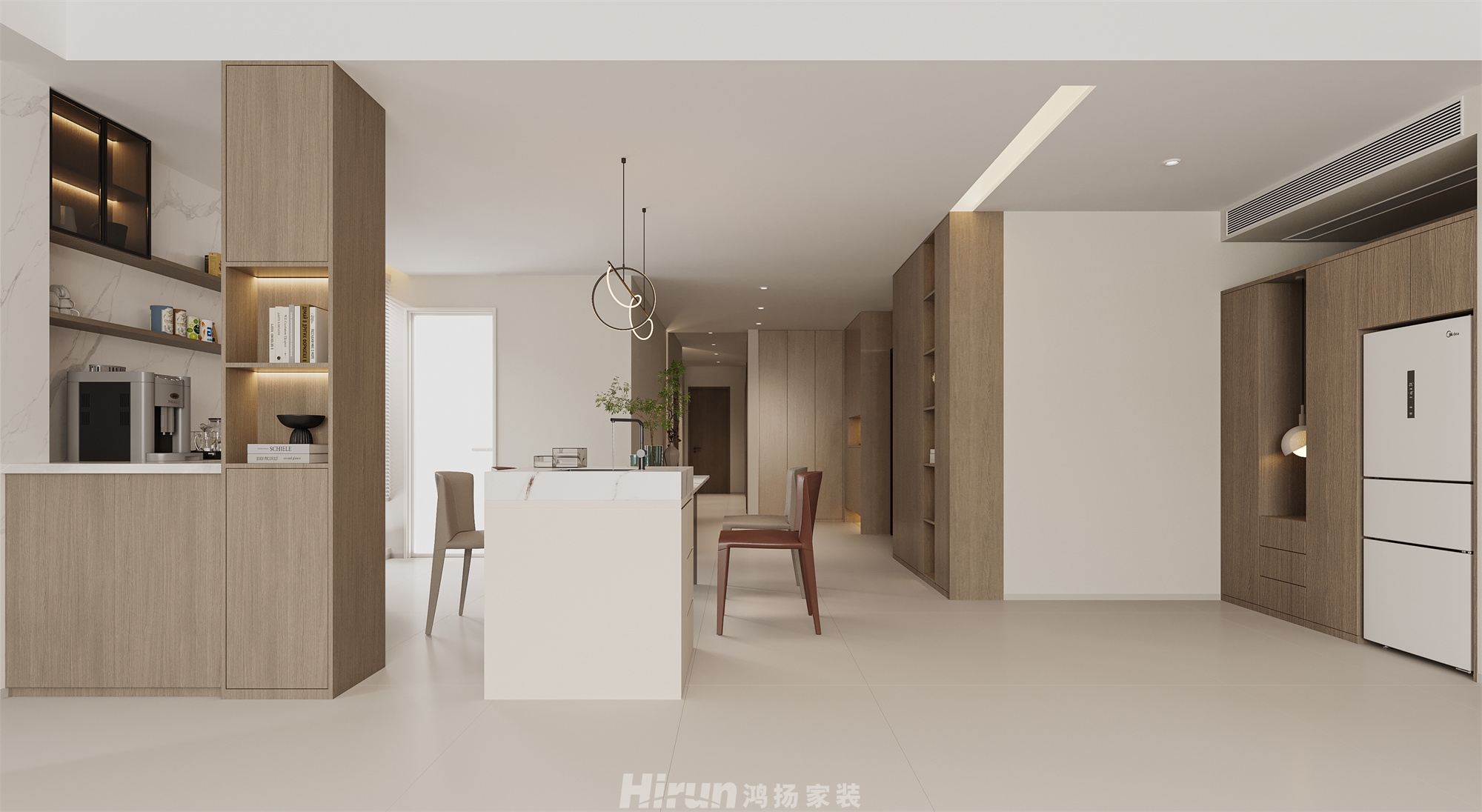 壹廷.福地家園230㎡極簡詫寂大平層 裝修案例效果圖-2