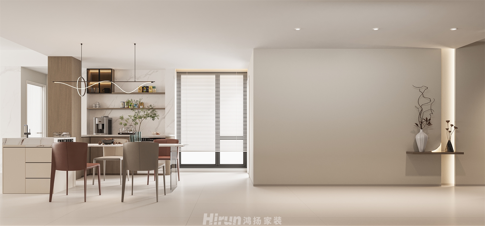 壹廷.福地家園230㎡極簡詫寂大平層 裝修案例效果圖-1