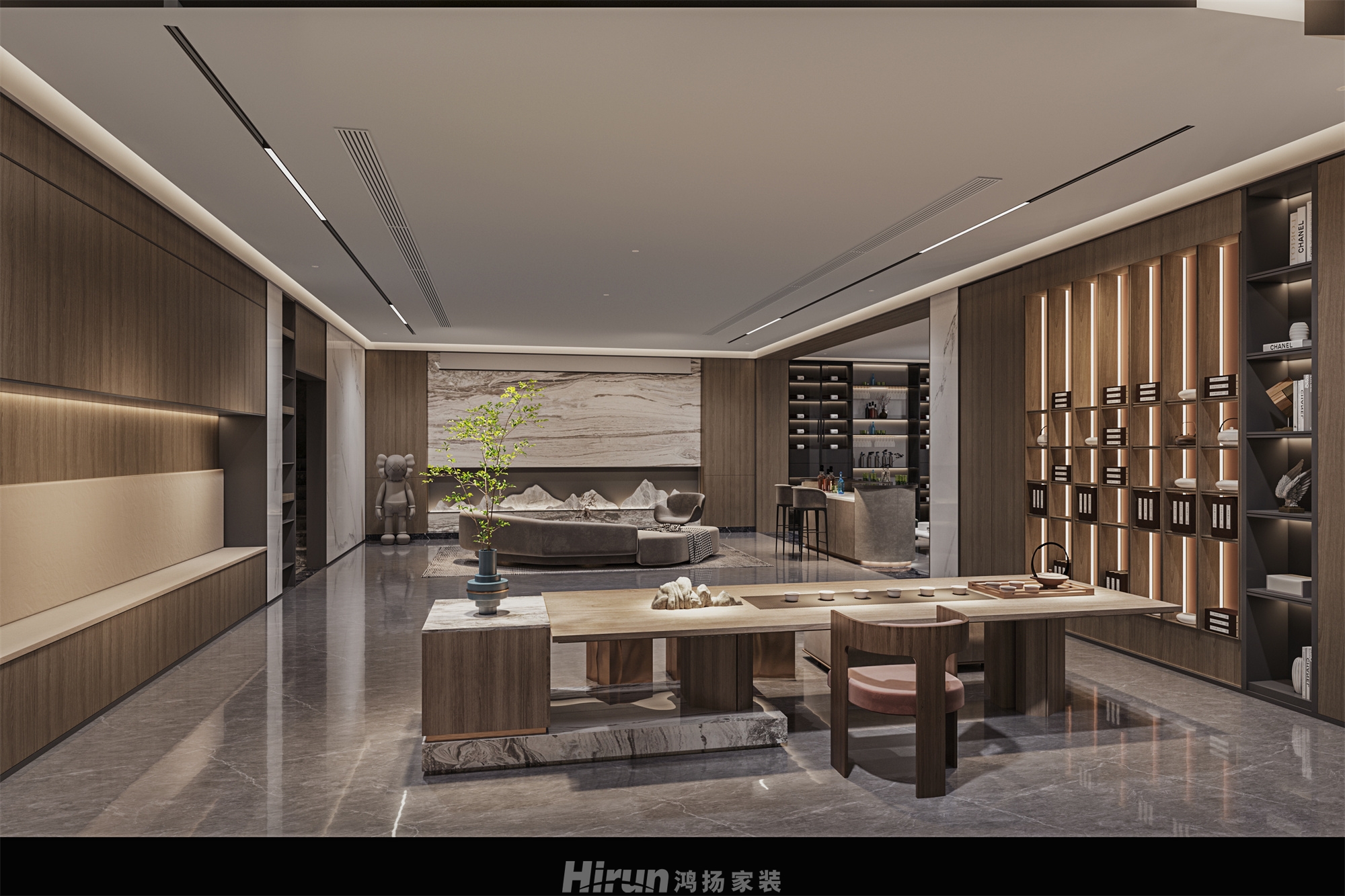 桃李江楠320㎡意境東方別墅 裝修案例效果圖-2