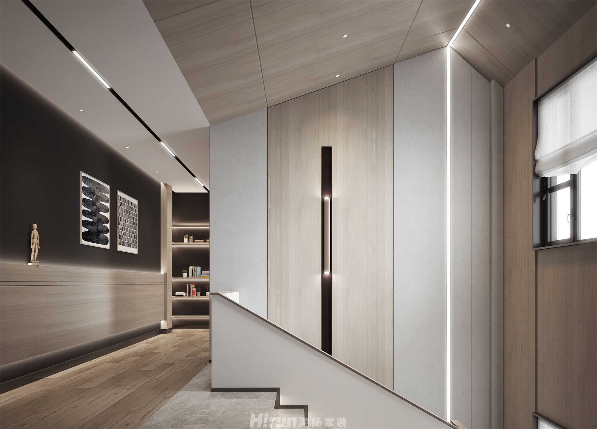 天鵝堡200㎡雅致現代別墅 裝修案例效果圖-8