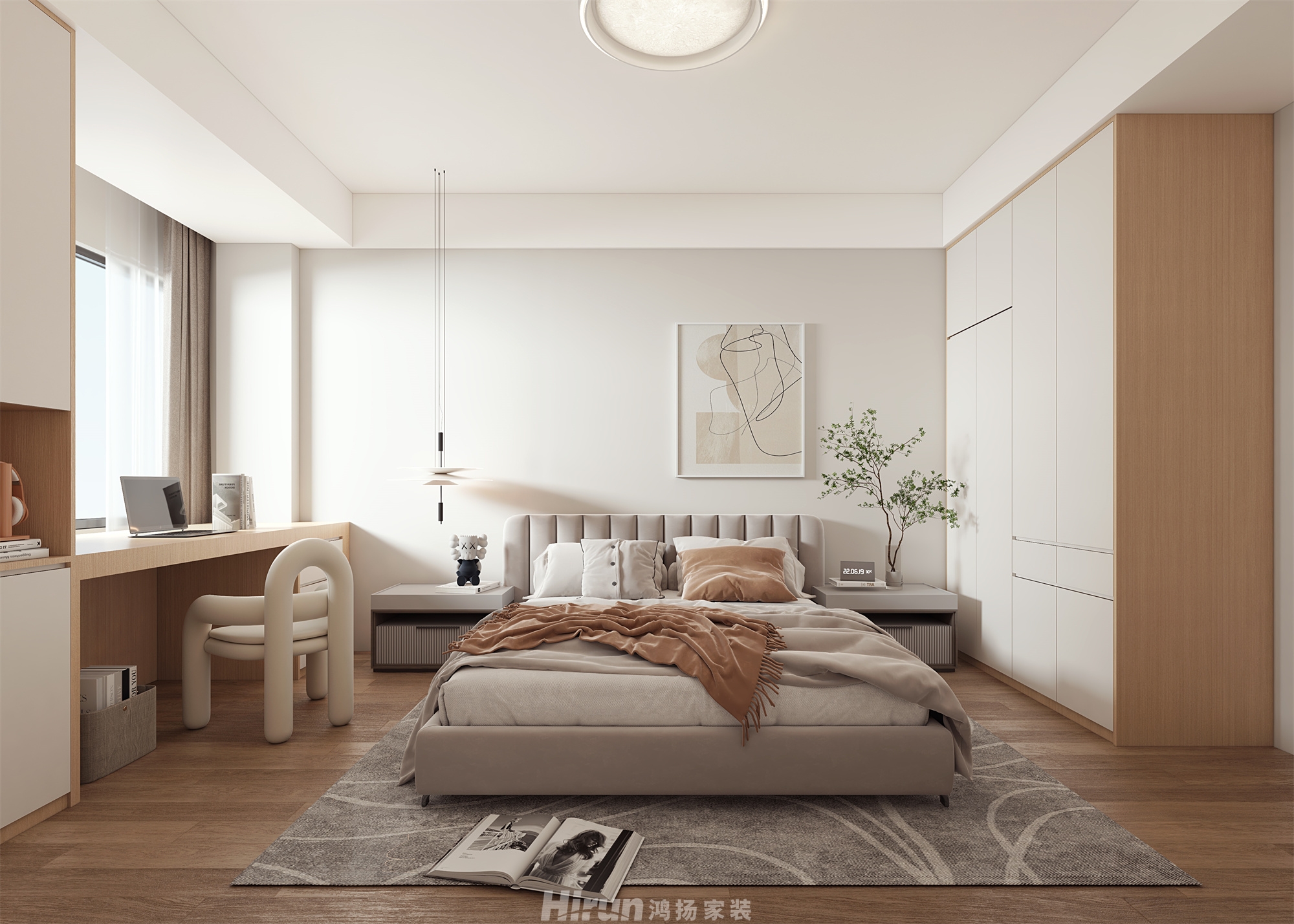 碧桂園128㎡北歐之光三居室 裝修案例效果圖-7