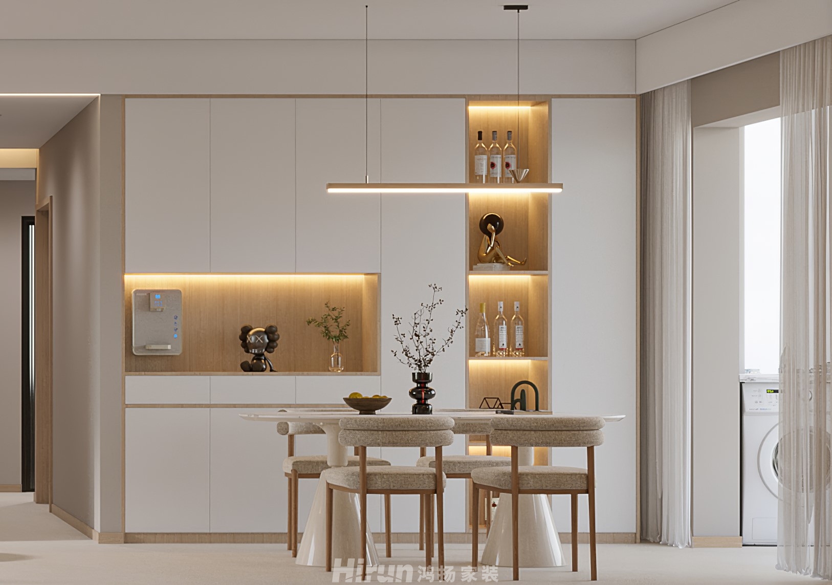 碧桂園128㎡北歐之光三居室 裝修案例效果圖-5