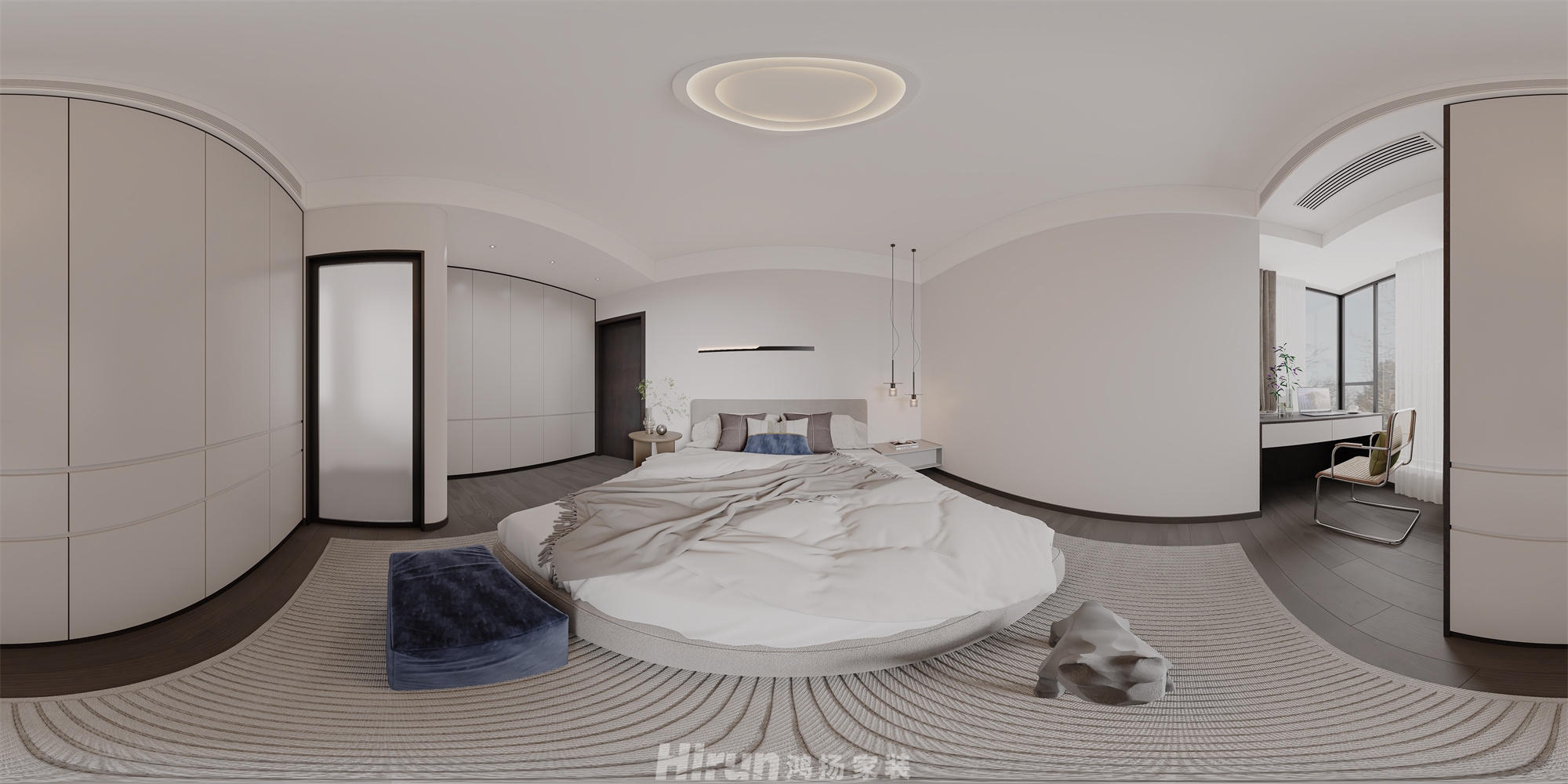 大夫第133㎡雅致現(xiàn)代三居室 裝修案例效果圖-2