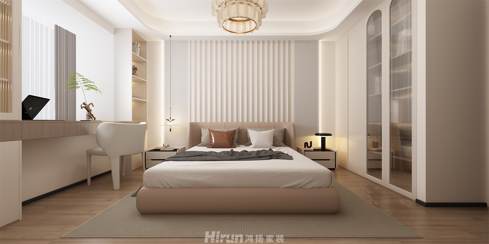 大都會(huì)天悅140㎡新裝飾主義三居室 裝修案例效果圖-6