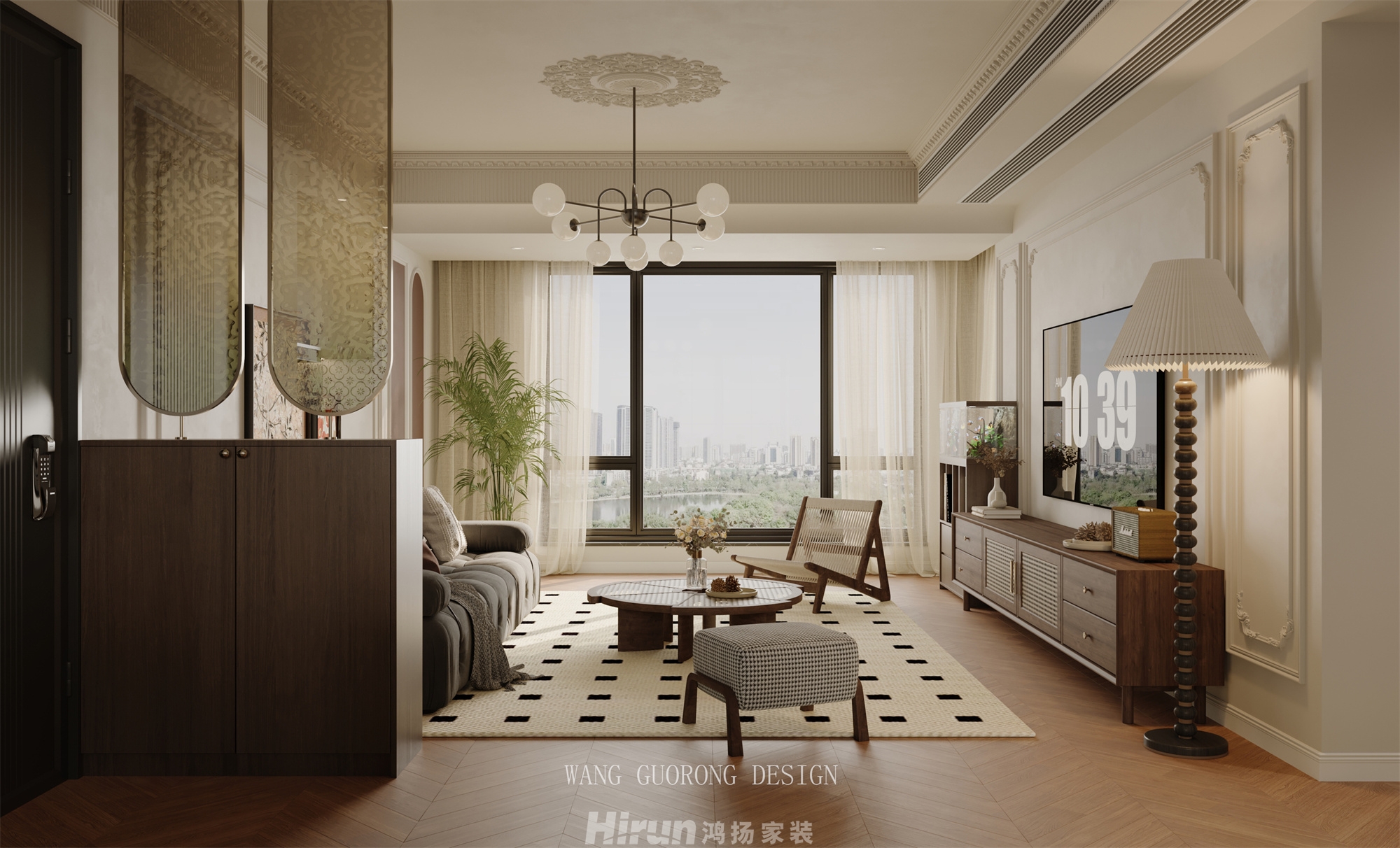 卓越淺水灣115㎡復古風潮四居室 裝修案例效果圖-4