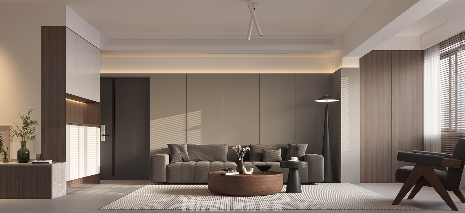 鑫天芙蓉140㎡雅致現代三居室 裝修案例效果圖-3