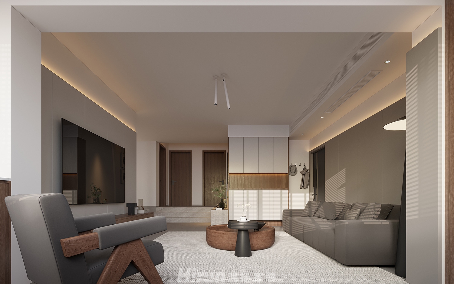 鑫天芙蓉140㎡雅致現代三居室 裝修案例效果圖-4