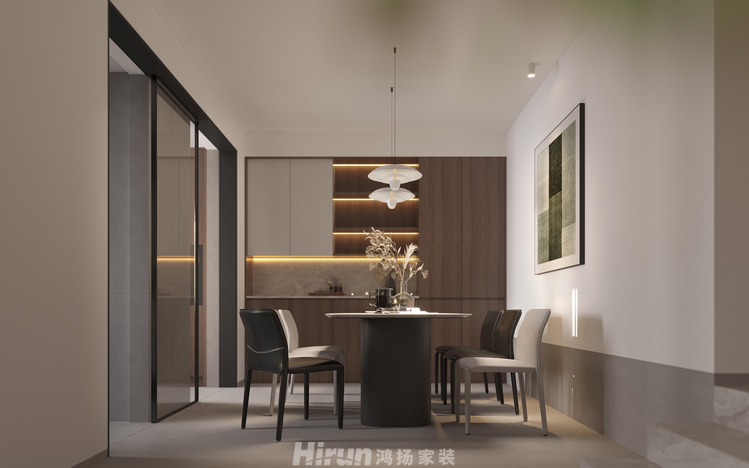 鑫天芙蓉140㎡雅致現代三居室 裝修案例效果圖-6