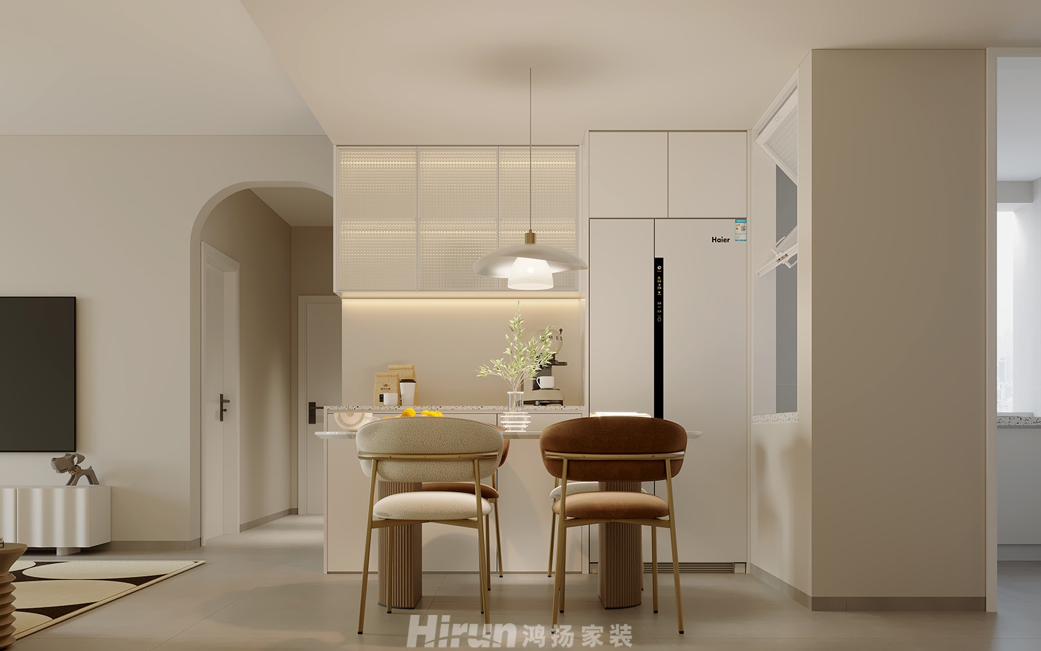 星都匯110㎡優(yōu)雅繽紛三居室 裝修案例效果圖-5