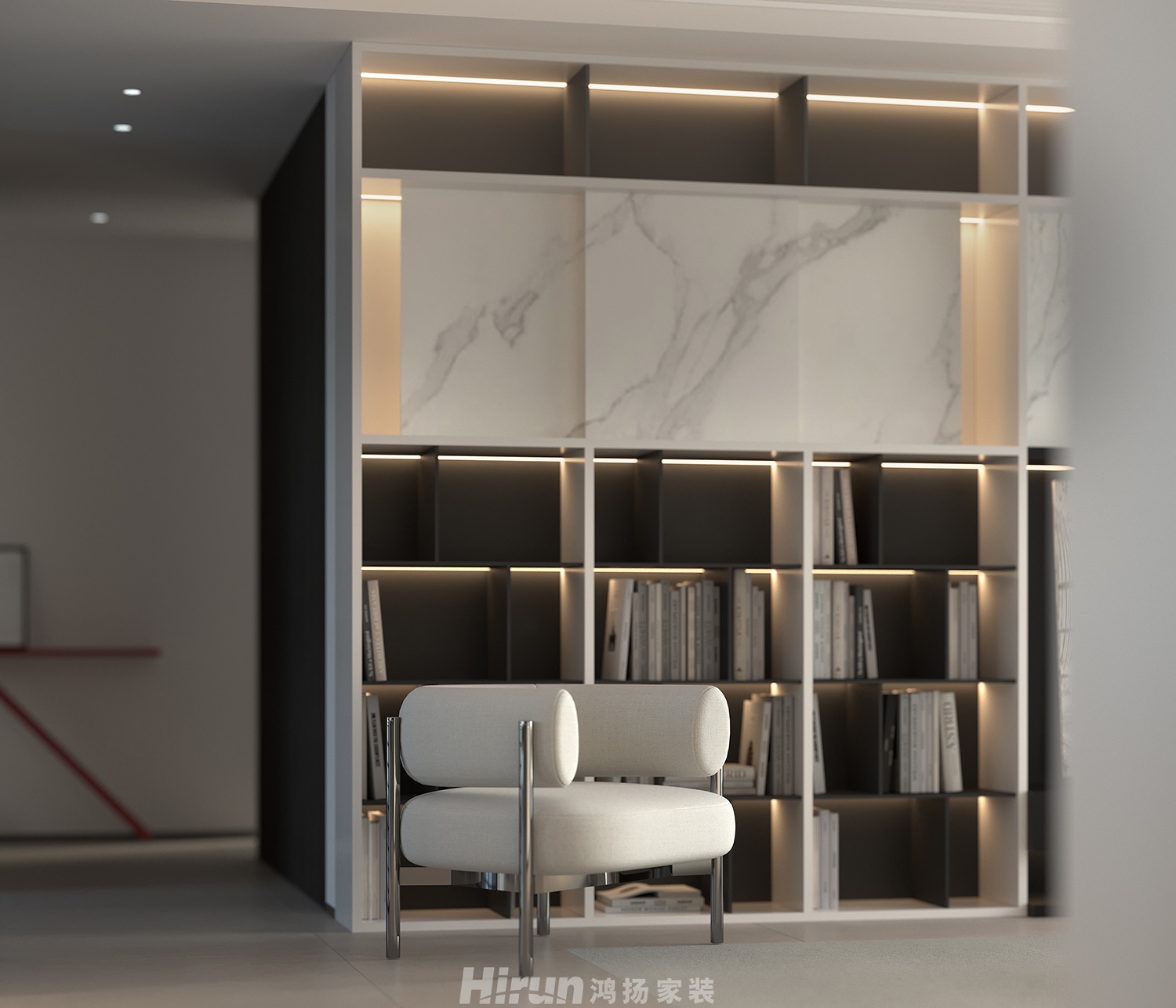 中建鈺和城140㎡雅致現代四居室 裝修案例效果圖-3