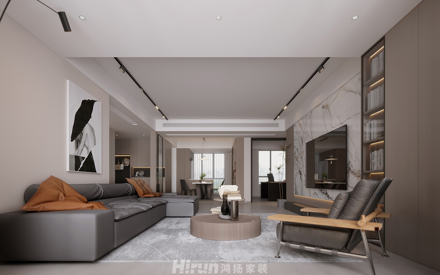 中天星耀城180㎡雅致現(xiàn)代大平層 裝修案例效果圖-3