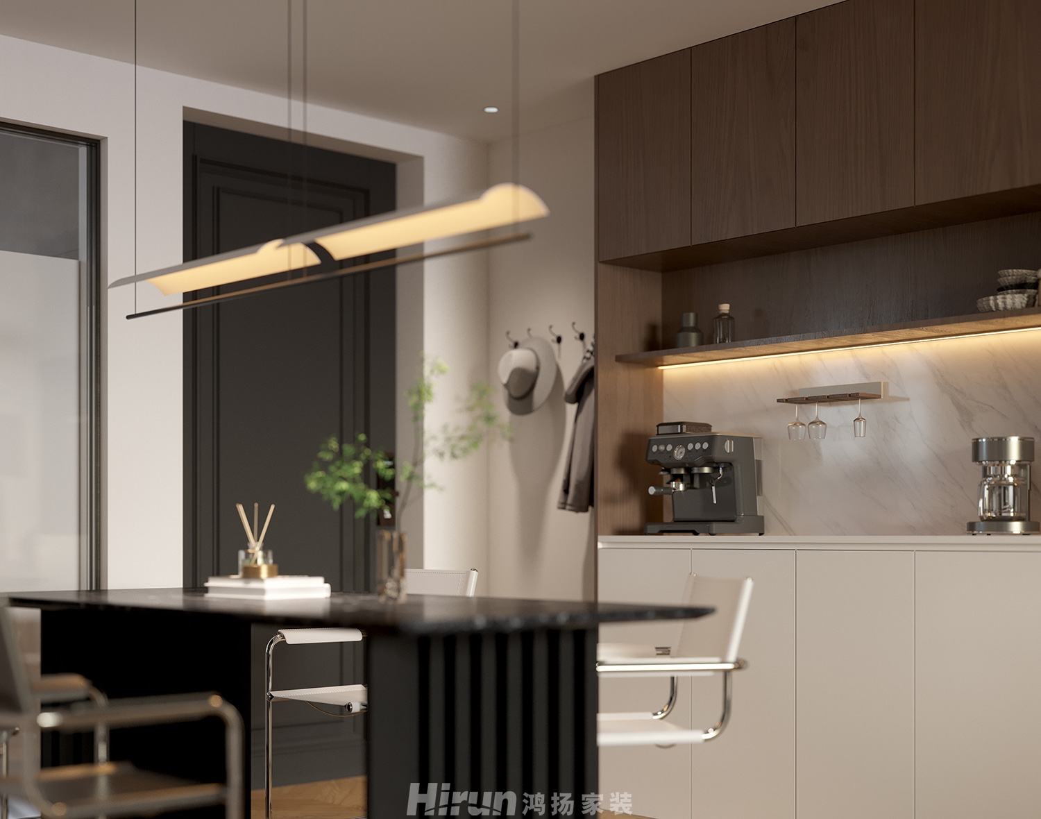 金地都會風華108㎡雅致現代三居室 裝修案例效果圖-6