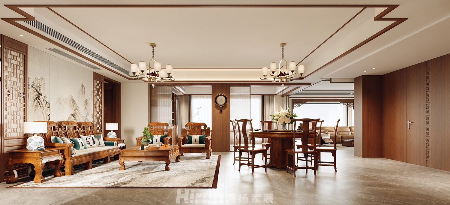 麓隱桐溪350㎡寫意木構別墅 裝修案例效果圖-5