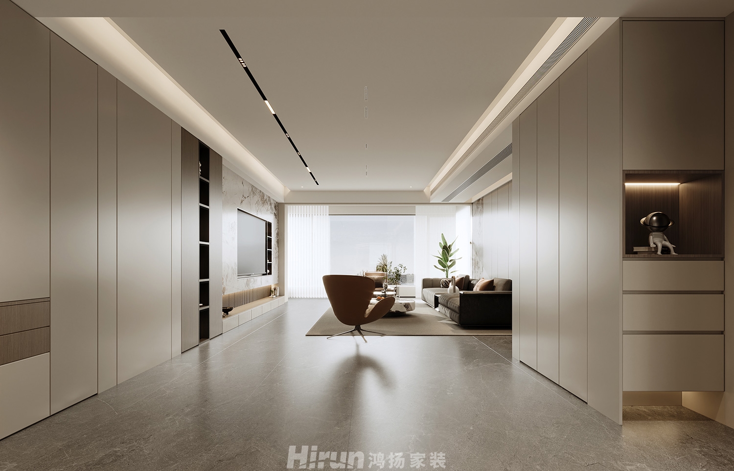 天一康園190㎡雅致現代大平層 裝修案例效果圖-8