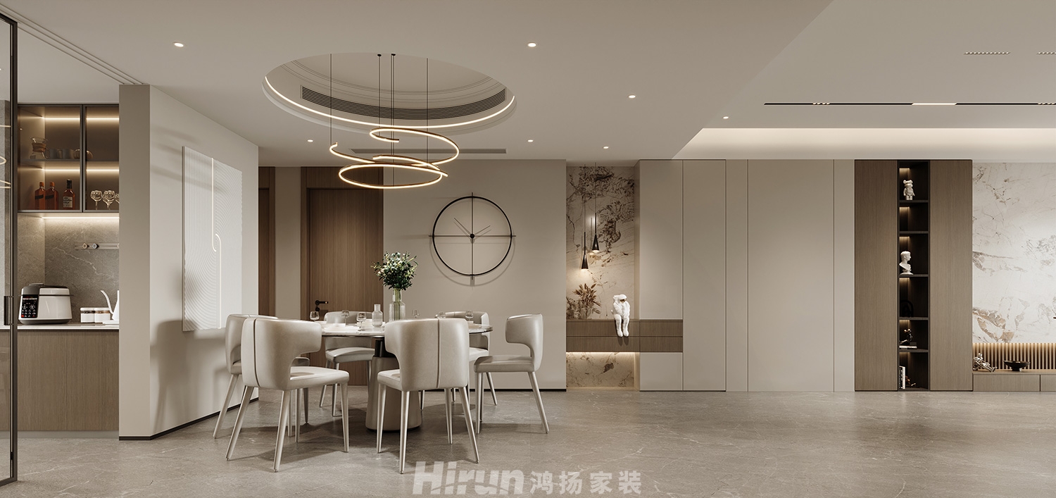 天一康園190㎡雅致現代大平層 裝修案例效果圖-5