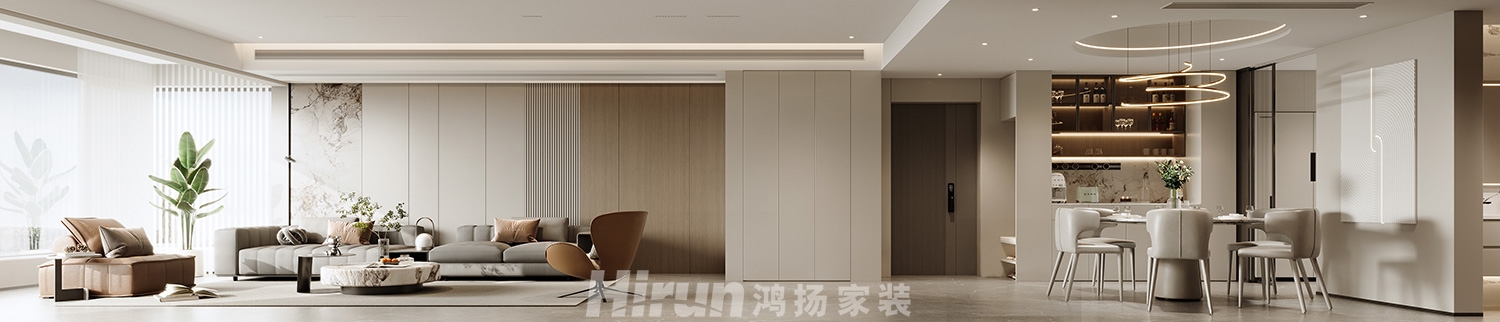 天一康園190㎡雅致現代大平層 裝修案例效果圖-1