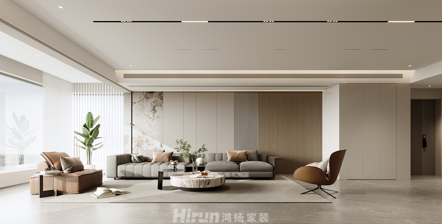 天一康園190㎡雅致現代大平層 裝修案例效果圖-4