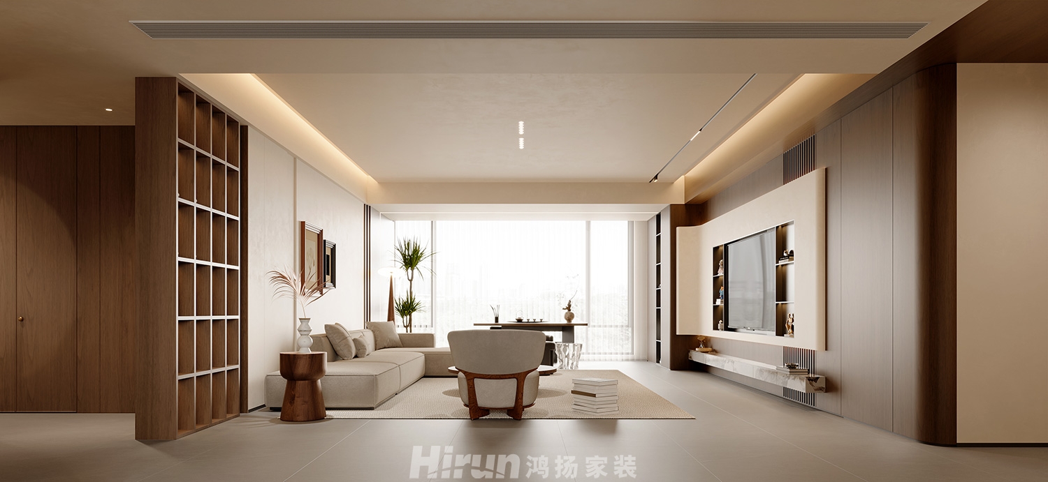 湘府和園200㎡雅致現代大平層 裝修案例效果圖-3