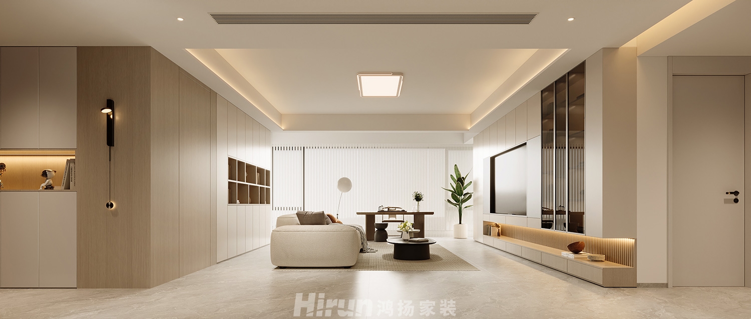 洋湖映190㎡雅致現代大平層 裝修案例效果圖-1