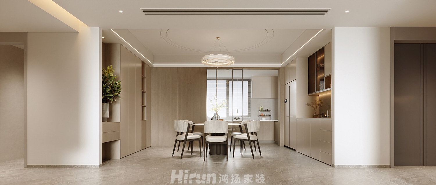 洋湖映190㎡雅致現代大平層 裝修案例效果圖-2