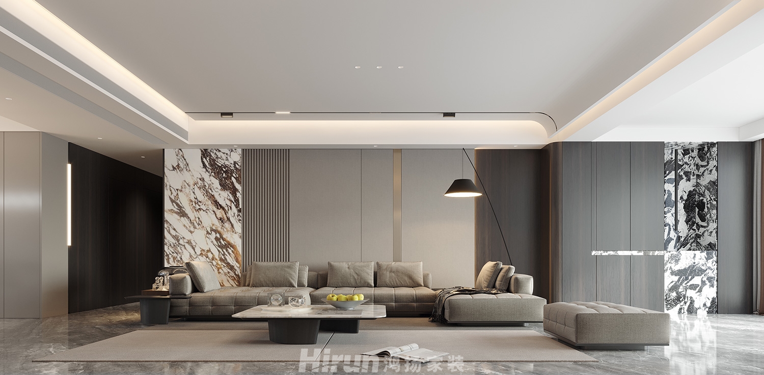 楚天御府240㎡雅致現代大平層 裝修案例效果圖-2