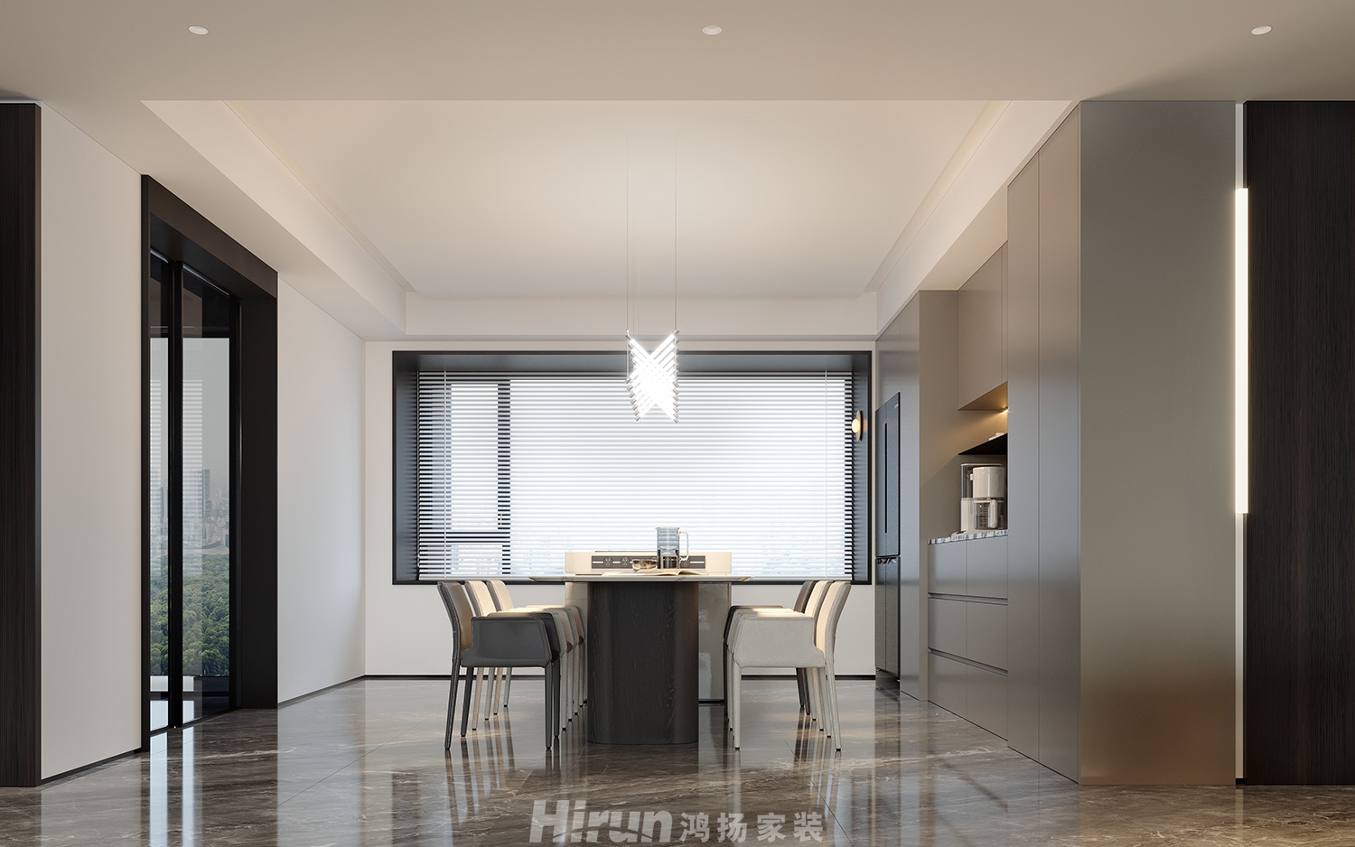 楚天御府240㎡雅致現代大平層 裝修案例效果圖-5