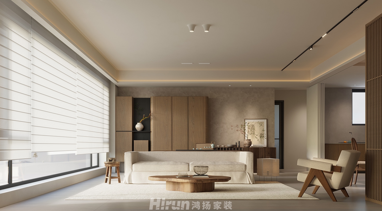 建發玖洲觀瀾159㎡復合寫意復式 裝修案例效果圖-1