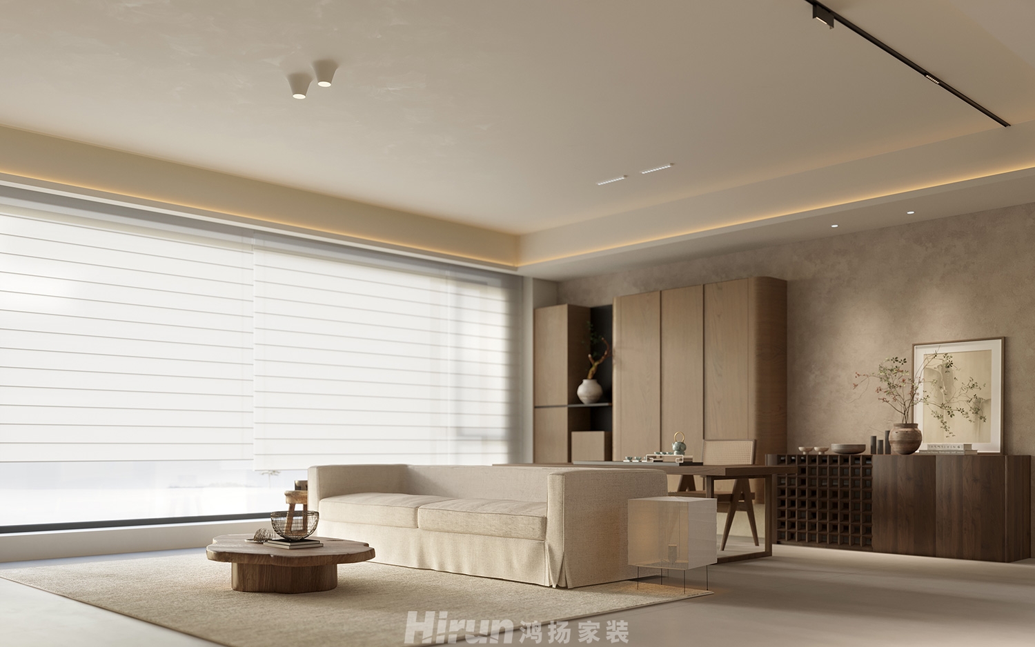 建發玖洲觀瀾159㎡復合寫意復式 裝修案例效果圖-3